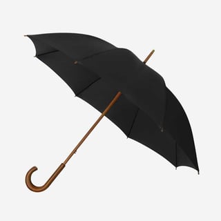 Paraplu gerecycled - 102 cm -  met logo mogelijk - Zwart