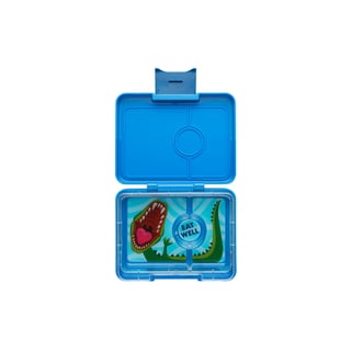 Yumbox Snack 3 Vakken Surf Blue / Dinosaur - Blauw