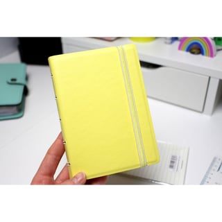 Refillable Colored Notebook A5 Lined - Lemon Yellow