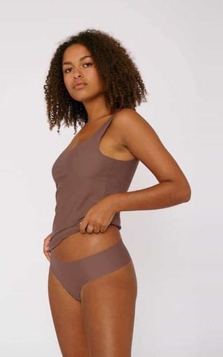 Thong Invisible 2-Pack - Color: Deep Taupe - Size: S