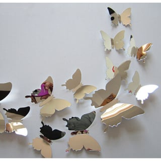 Muurdecoratie 3d vlinders 12 stks/set