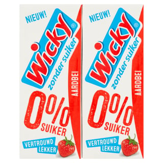 Wicky Aardbei 0% Suiker 10-Pack
