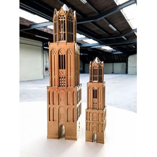 Domtoren 3D 18cm - Kleur: Goud