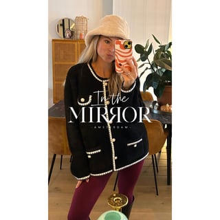 Bouclé Parisienne Cardigan - Black