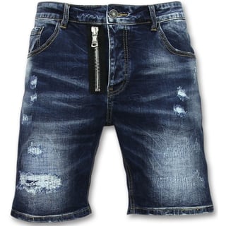 Spijkerbroek Kort Heren - Driekwart Broek Mannen - J975 - Blauw