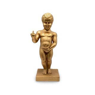 Beeldje Manneken Pis Fuck You Goud 15cm