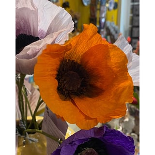 Papieren Bloemen - Kleuren: Oranje