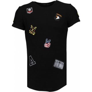 Exclusief Military Patches - T-Shirt - Zwart