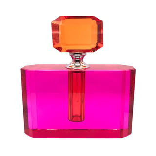 Parfumfles Votief Oranje-Fuchsia Kristal Glas 13x14x4cm