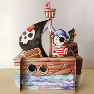 Alljoy Design 3D Pop-up Kaart Piraat