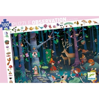 Djeco Observation Puzzle Enchanted Forrest 100 Stukjes 5+