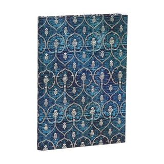 Paperblanks Notebook Flex Midi Lined Blue Velvet - Blue silver black