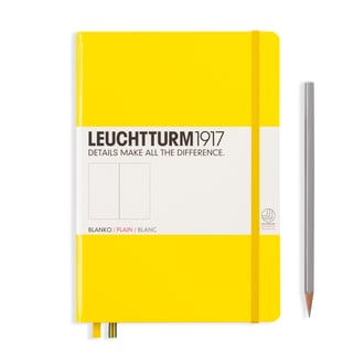 Leuchtturm medium plain notebook (A5) hardcover - 14.5 x 21cm / lemon