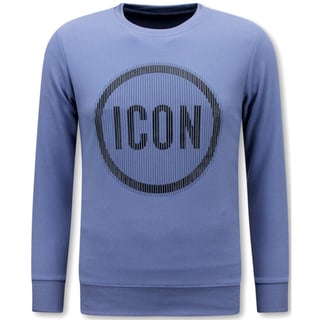 Mannen Sweater ICON - Heren Trui - Blauw