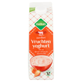 Melkan Magere Vruchtenyoghurt Aardbei