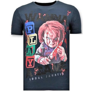 Luxe Heren T-Shirt - Chucky Childs Play - Navy