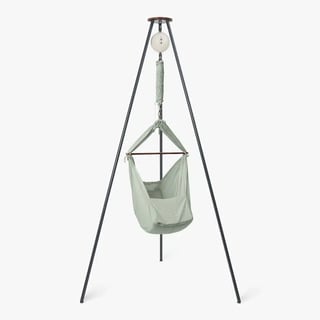 Moonboon Klassieke Bundel Baby Hangmat - Kleuren Hangmat: Seagrass - Kleuren Standaard: Dark Grey