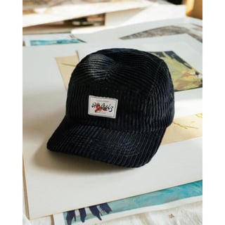 Rotholz Cord 5-Panel Cap Soft Black