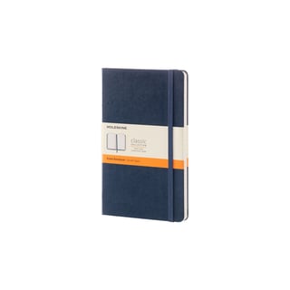 Moleskine notebook hardcover large lined - 13 x 21cm / sapphire blue