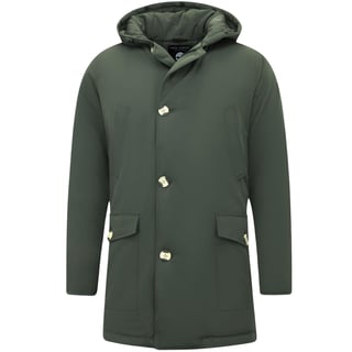 Lange Winterjas Heren Parka - 7101 - Groen