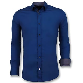 Getailleerde Overhemden Mannen - Blanco Blouse - 3041 - Blauw