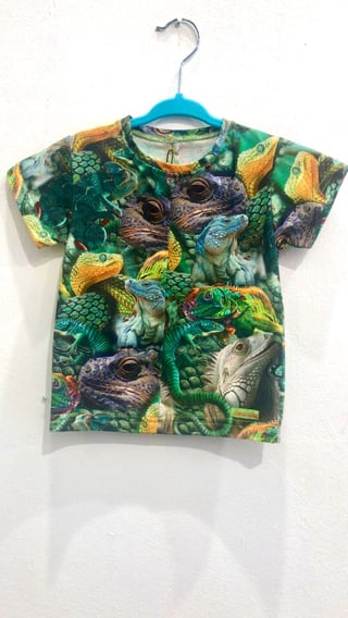 ONE OF A KIND Green Reptiles T-Shirt