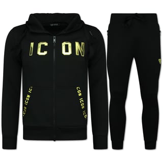 Joggingpak ICON - Trainingspakken Heren - ICON Huispak Heren - 11575 - Zwart/ Goud