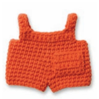 Gehaakte Knuffel Miffy/Nijntje Clothing Orange Overall 25 Cm 100 % Cotton 0+