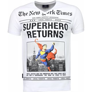 SuperHero Returns - T-Shirt - Wit