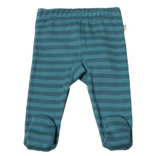 Wollen Broekje Met Voetjes Streep blauw(Joha Outlet)