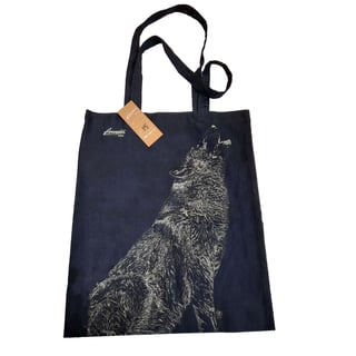 Howling Wolf Tote Bag - Color: Navy - Type: 15 - 00