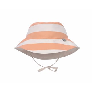 LSF Sun Protection Bucket Hat - Block Stripes Milky/peach