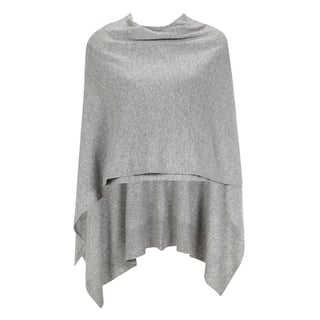 Knit-Ted Poncho Black - Choose Color: Mild Grey