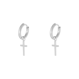 CROSS EARRINGS - SILVER