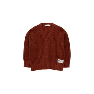 Solid Cardigan Dark Copper