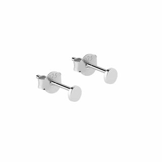 Gold Mini Stud Earrings 3 MM - Sterling Silver / Silver