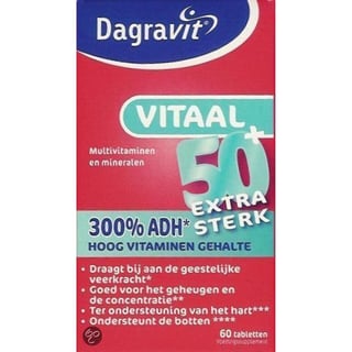 Dagravit Vitaal 50 + Extra Sterk - 60 Tabletten - Multivitamine