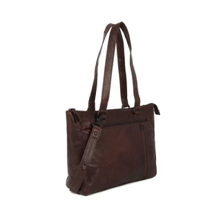 Spikes & Sparrow Leather Shopper M - Dark Brown