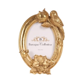 Fotolijstje Baroque Vogel en Bloem Goud 15x21cm - Foto 10x15cm