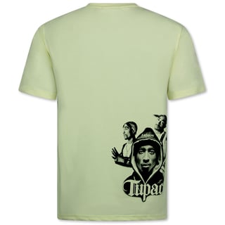 Tupac Shakur - Oversized T Shirt Heren - T Shirt Heren Met Print - Heren Tshirt Met Opdruk - 672 - Geel