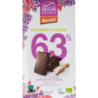 Belvas Pure Chocolade 63% Zeezout Demeter 90g