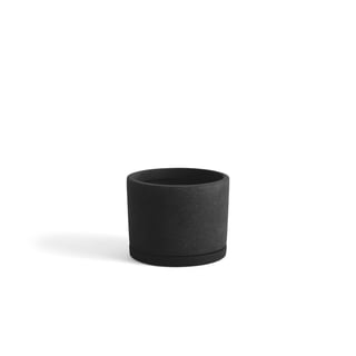 HAY Plant Pot with Saucer L Black