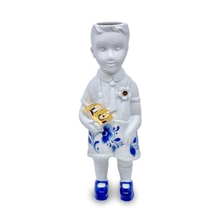 Kees Jan Wit Met Open Mind 18cm Vaasje