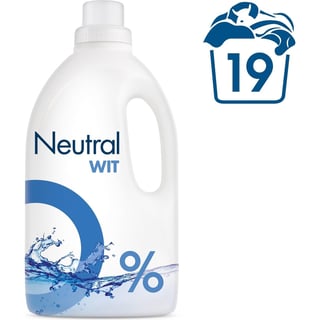Neutral 0% Wit Parfumvrij Vloeibaar - 19 Wasbeurten - 1,425 L - Wasmiddel
