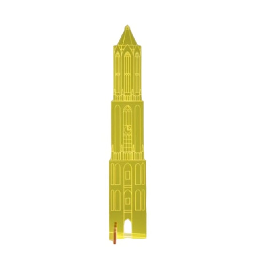 JUDS Plexiglas Domtoren Staand 21 Cm Geel