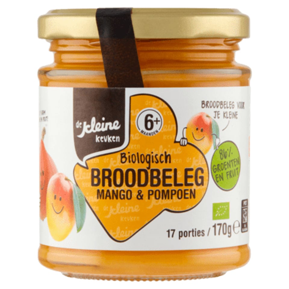 De Kleine Keuken Bio Mango en Pompoen Spread 6+