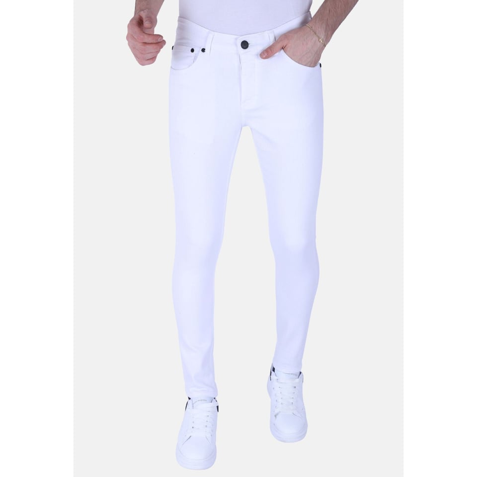 Nette Witte Heren Jeans Slim Fit Stretch -1089 - Wit