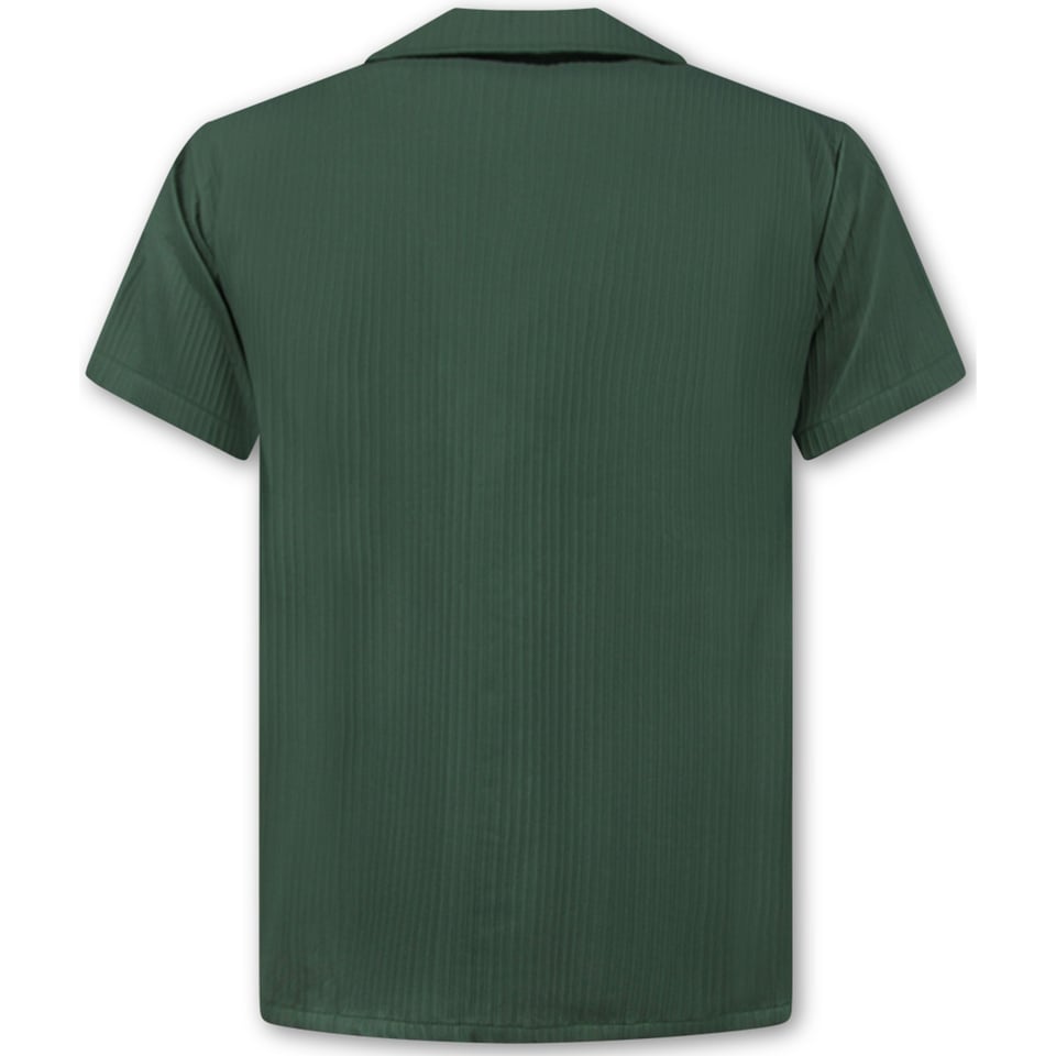 Zomerset Heren - Ribbed Oversized Shirt - Shorts Heren / Oversized T Shirt Heren - Twinset - F-919 - Groen