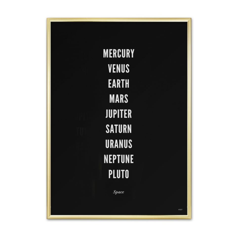 WIJCK. Planets Typo A4 Black