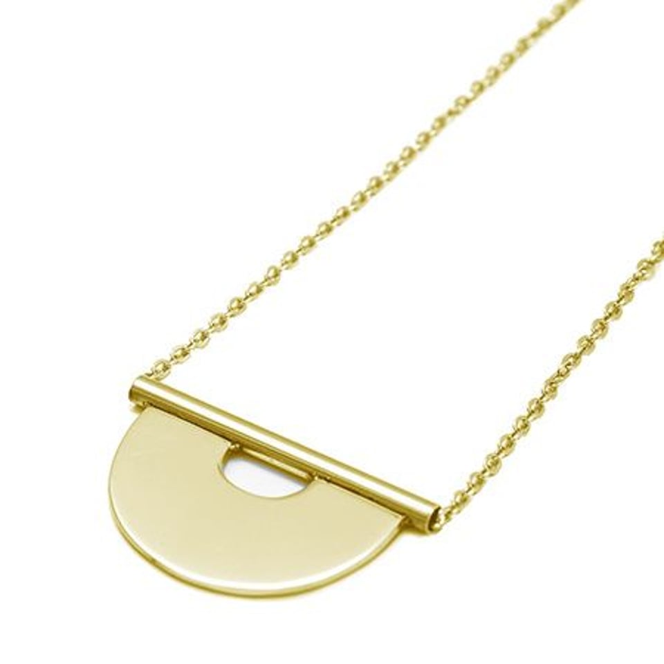 Round Tube Necklace - Gold - ONE